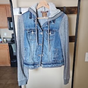 American Eagle Denim Hooded Jacket